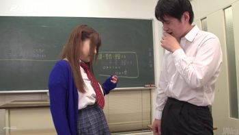 Busty schoolgirl blows after school - Satomi Nagase