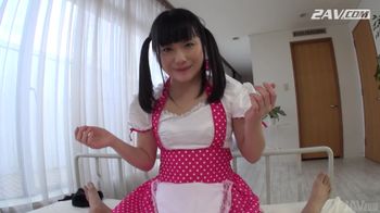 Twin-tailed maid Ann Koshi - service blowjob