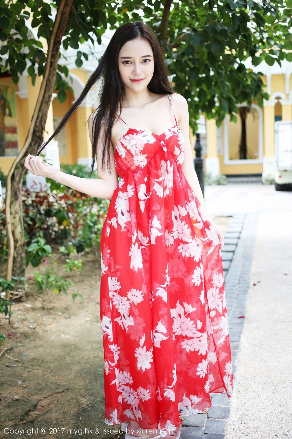 Tang Qier red dress bohemian small fresh